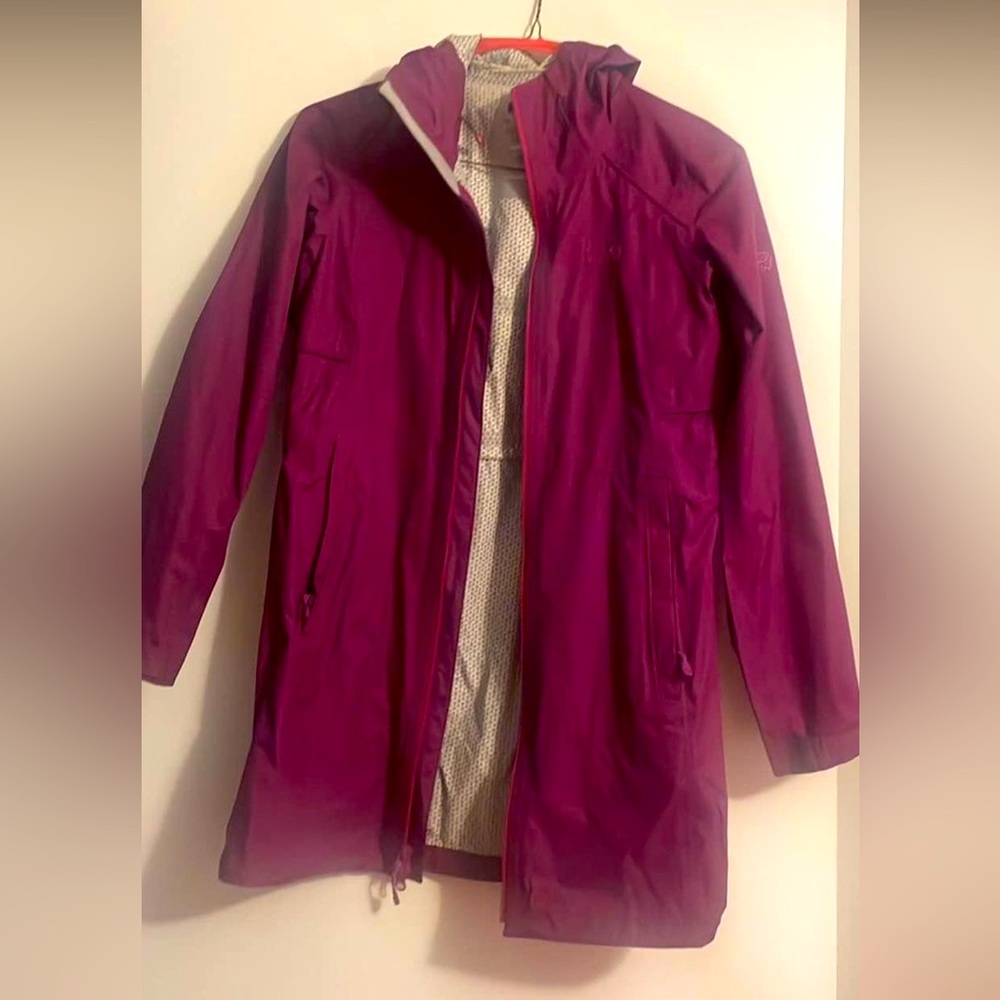 Ladies purple rain jacket